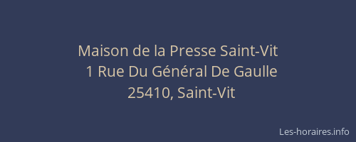 Maison de la Presse Saint-Vit