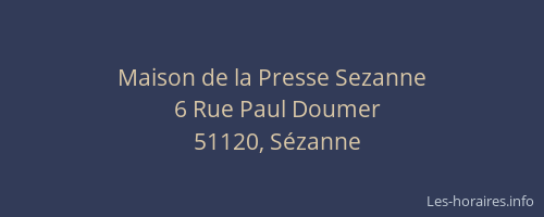 Maison de la Presse Sezanne