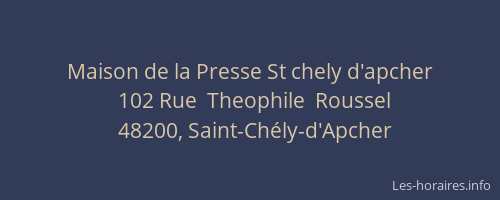 Maison de la Presse St chely d'apcher