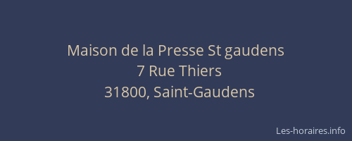 Maison de la Presse St gaudens