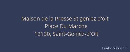 Maison de la Presse St geniez d'olt