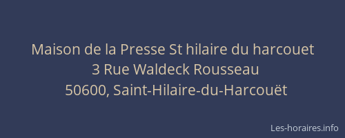 Maison de la Presse St hilaire du harcouet