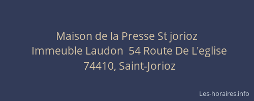 Maison de la Presse St jorioz
