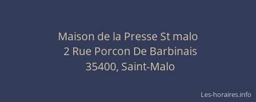 Maison de la Presse St malo