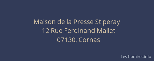 Maison de la Presse St peray