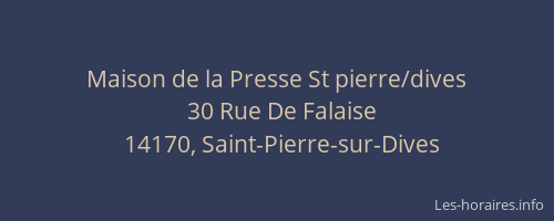 Maison de la Presse St pierre/dives