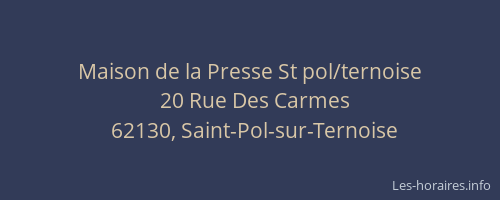 Maison de la Presse St pol/ternoise