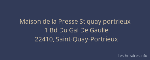 Maison de la Presse St quay portrieux