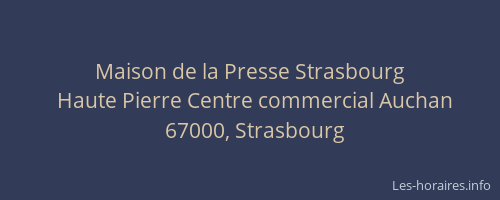 Maison de la Presse Strasbourg