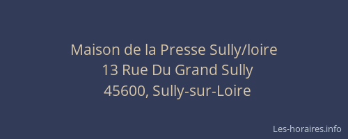 Maison de la Presse Sully/loire