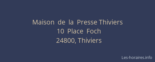 Maison  de  la  Presse Thiviers