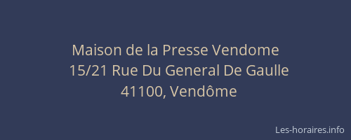 Maison de la Presse Vendome