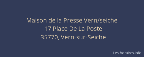Maison de la Presse Vern/seiche