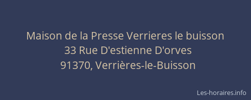 Maison de la Presse Verrieres le buisson