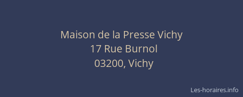 Maison de la Presse Vichy