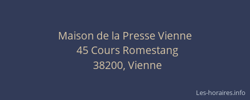 Maison de la Presse Vienne