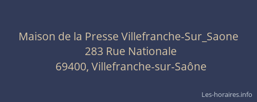 Maison de la Presse Villefranche-Sur_Saone