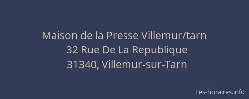 Maison de la Presse Villemur/tarn