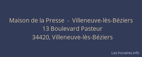 Maison de la Presse  -  Villeneuve-lès-Béziers