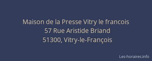 Maison de la Presse Vitry le francois
