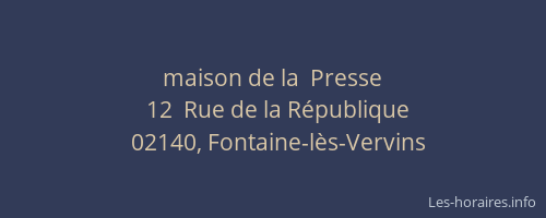 maison de la  Presse