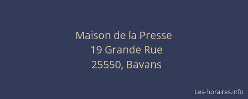 Maison de la Presse