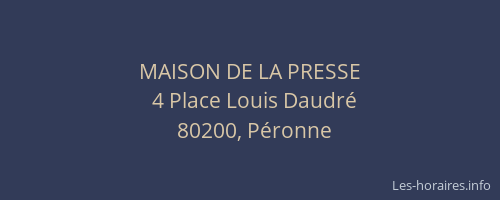 MAISON DE LA PRESSE