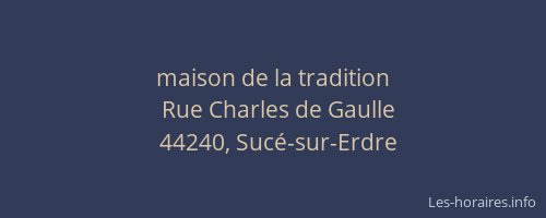 maison de la tradition