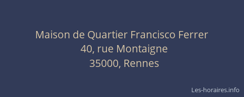 Maison de Quartier Francisco Ferrer