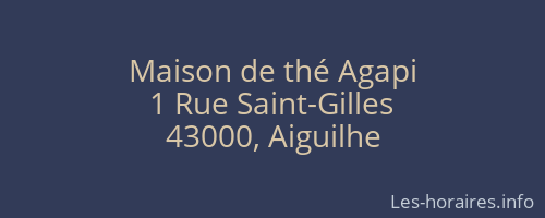 Maison de thé Agapi