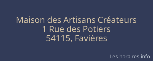 Maison des Artisans Créateurs