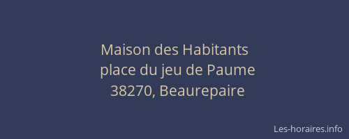 Maison des Habitants