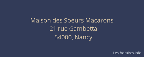 Maison des Soeurs Macarons