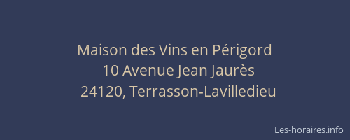 Maison des Vins en P&eacute;rigord