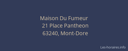 Maison Du Fumeur