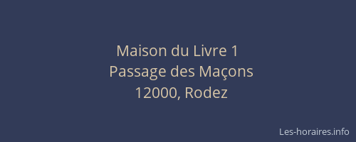 Maison du Livre 1