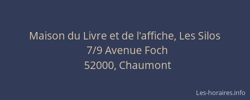 Maison du Livre et de l'affiche, Les Silos