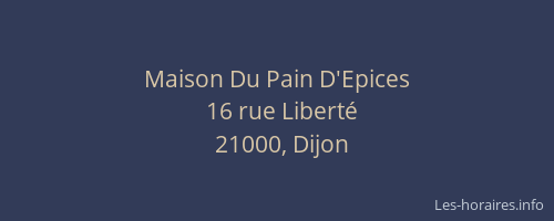Maison Du Pain D'Epices