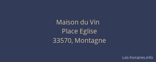 Maison du Vin