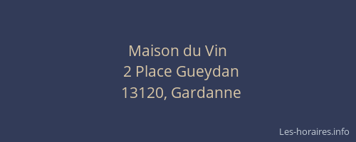 Maison du Vin