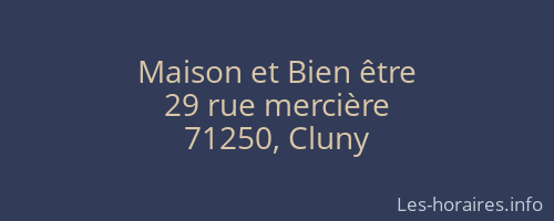 Maison et Bien être