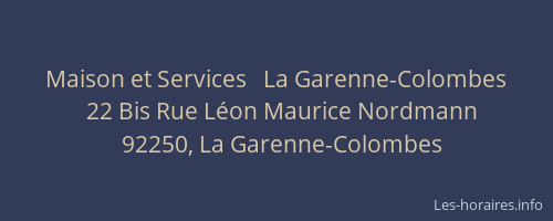 Maison et Services   La Garenne-Colombes