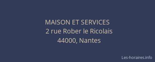 MAISON ET SERVICES