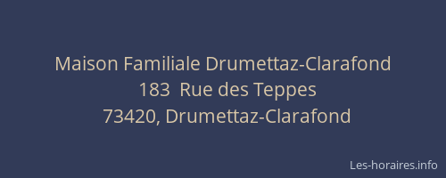 Maison Familiale Drumettaz-Clarafond