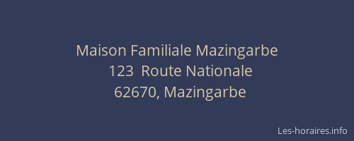 Maison Familiale Mazingarbe