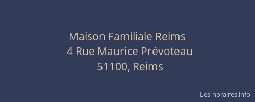 Maison Familiale Reims