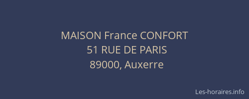MAISON France CONFORT