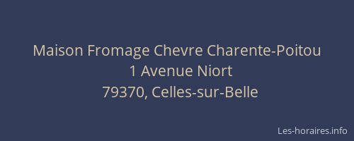 Maison Fromage Chevre Charente-Poitou