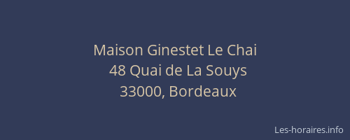 Maison Ginestet Le Chai