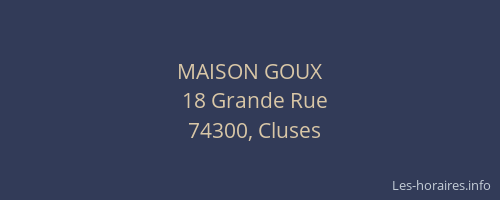 MAISON GOUX